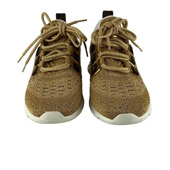 Louis Vuitton Women's Gold Knit Fabric Leather Aftergame Sz 38 Pre-Owned